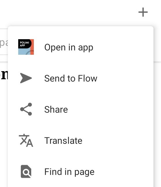 example of the open in app in opera